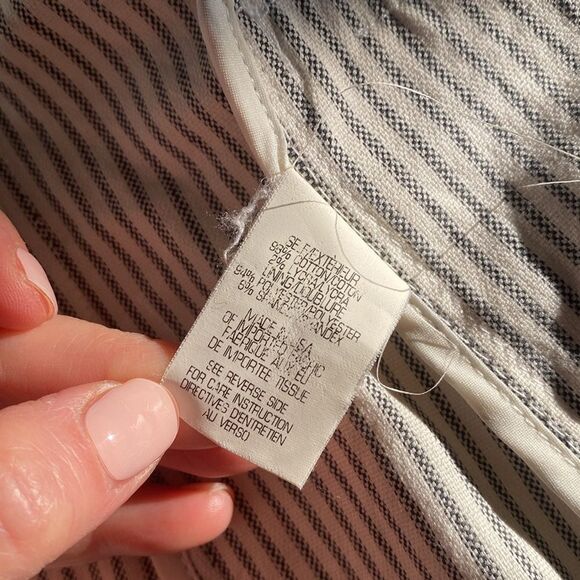 Theory Pinstripe Open Front Lanai Canvas Blazer Size 6 - Picture 8 of 8